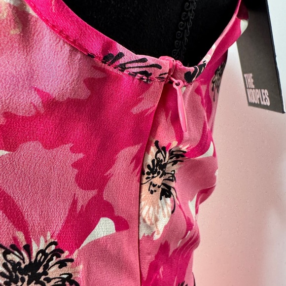 The Kooples Short Printed Silk Dress Pink - Picture 10 of 16